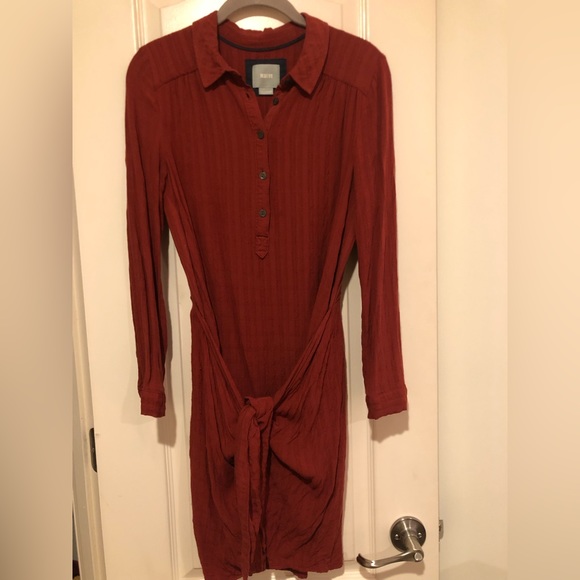 Anthropologie Maeve Bloomsbury Tie Dress - Picture 2 of 9